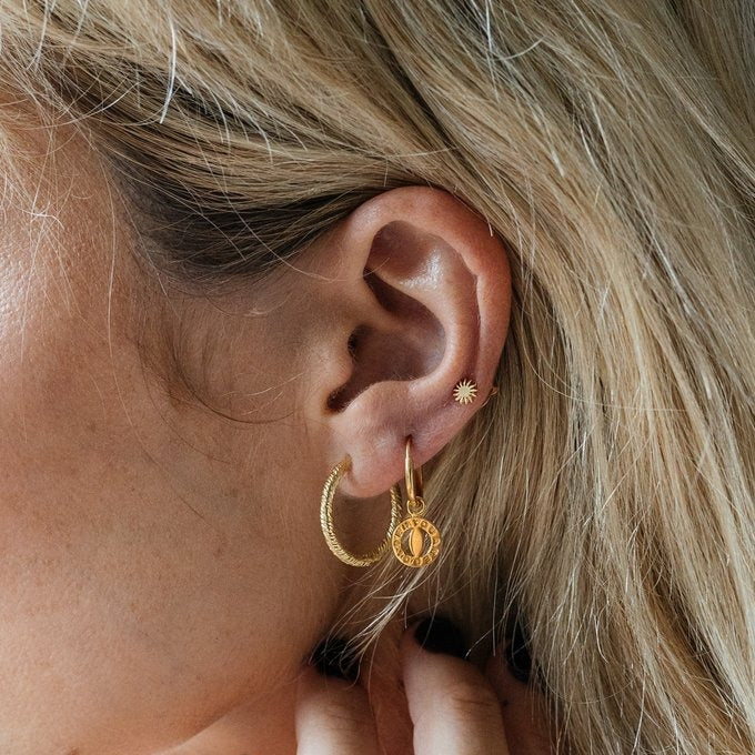 SOL Gold Sun Studs