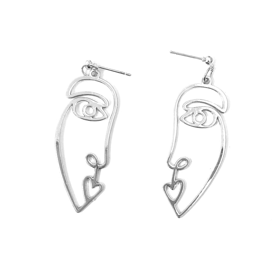 PICASSO Silver Drop Earrings