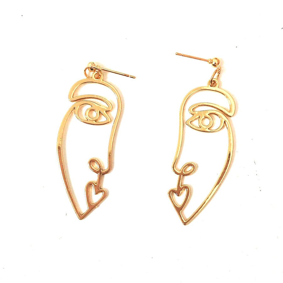 PICASSO Gold Drop Earrings