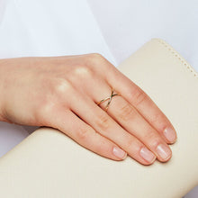 Load image into Gallery viewer, The HALO 10K Goldplated Double Cross Ring
