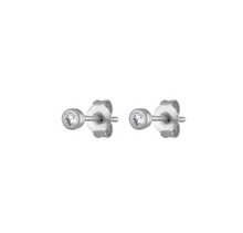 Load image into Gallery viewer, Tiny Crystal Stud Earrings in 925 Silver Plating
