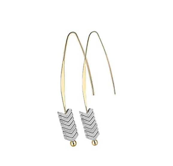 CUPID Bow Threader Earrings in 10K Goldplate