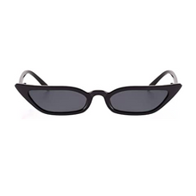 Load image into Gallery viewer, The LANA Squared Retro Skinny-Cat Sunnies in Black
