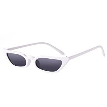 The LANA Squared Retro Skinny-Cat Sunnies in White