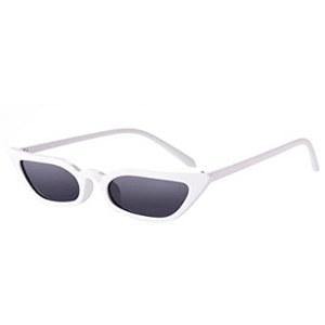 The LANA Squared Retro Skinny-Cat Sunnies in White