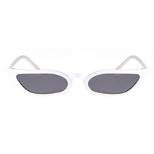 Load image into Gallery viewer, The LANA Squared Retro Skinny-Cat Sunnies in White
