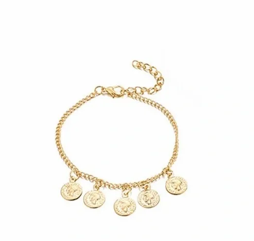 CALYPSO 14K Goldplate Coin Shaker Bracelet