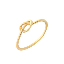 Load image into Gallery viewer, SELMA Dainty Knot Ring in 14K Goldplate
