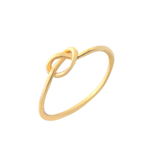 SELMA Dainty Knot Ring in 14K Goldplate