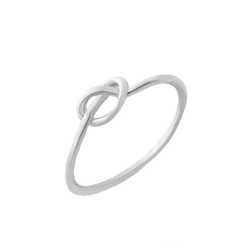 SELMA Dainty Knot Ring in 925 Silverplate