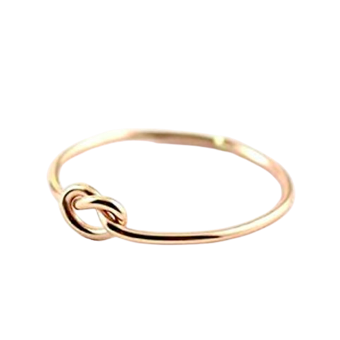 SELMA Dainty Knot Ring in 14K Goldplate