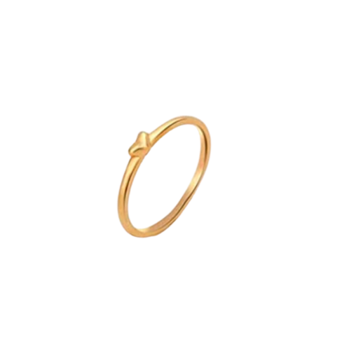 AMORA Dainty Heart Stacker Ring in 14K Goldplate