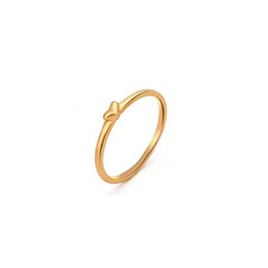 AMORA Dainty Heart Stacker Ring in 14K Goldplate