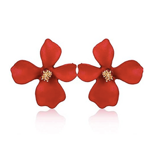 CASSIE Scarlet Floral Studs