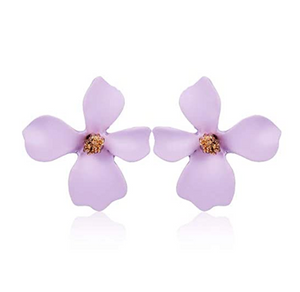 CASSIE Lavender Floral Studs