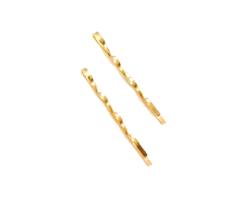 Gold Twist Bobby Pin Set