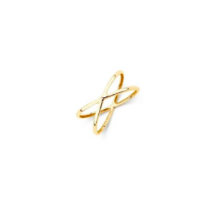 The HALO 10K Goldplated Double Cross Ring