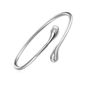 AURORA Silver Twist Bangle Bracelet