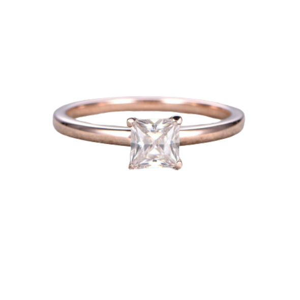 ROMIE Gold Square Cut Ring