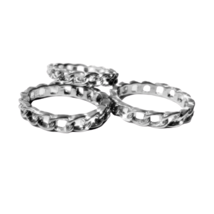 ATHENA 925 Silverplate Chainlink Ring