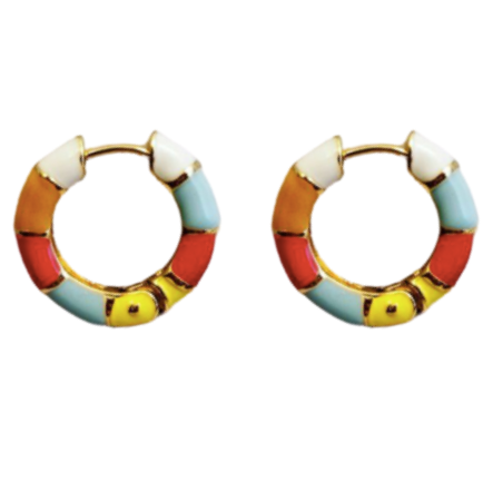 FRUTTI Enamel Huggie Hoops