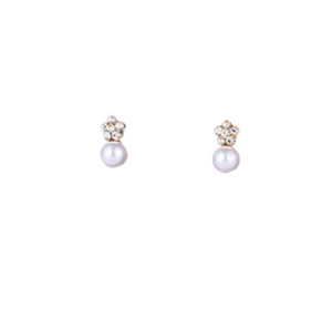 GRACE Crystal Pearl Studs