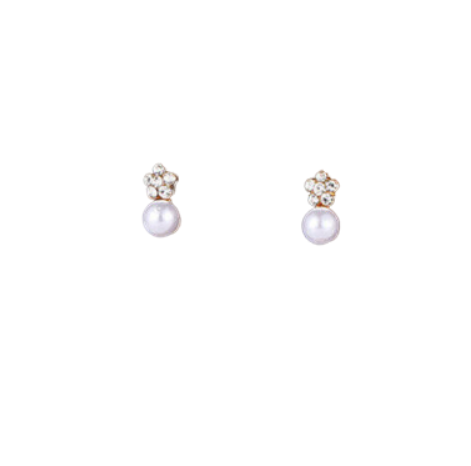 GRACE Crystal Pearl Studs