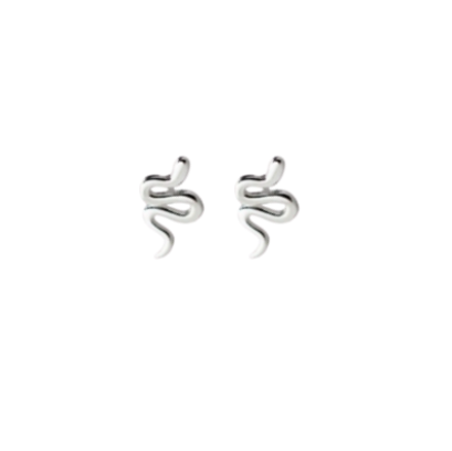 HISSY Silver Snake Studs