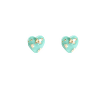 Load image into Gallery viewer, MADELINE Gold Flake Heart Studs
