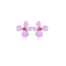 Load image into Gallery viewer, CASSIE Lavender Floral Studs
