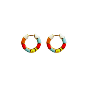 FRUTTI Enamel Huggie Hoops