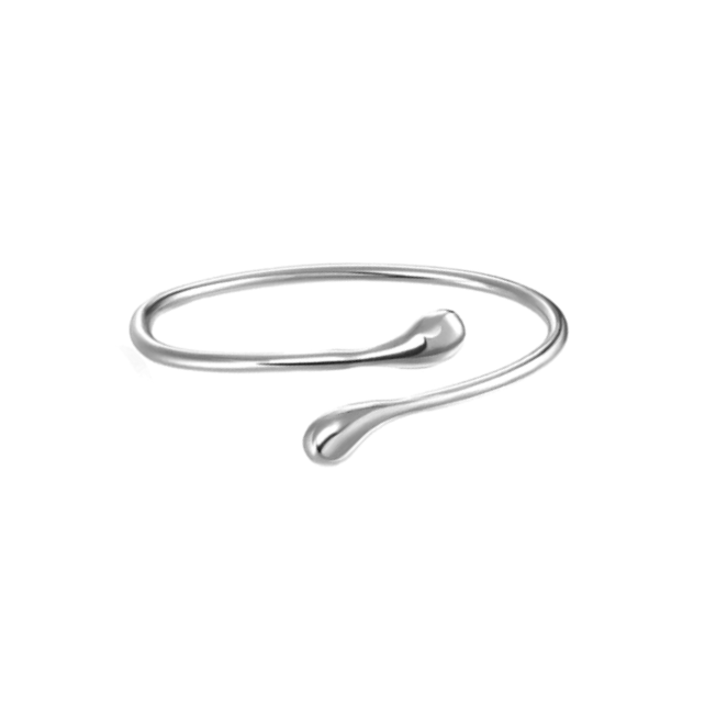 AURORA Silver Twist Bangle Bracelet