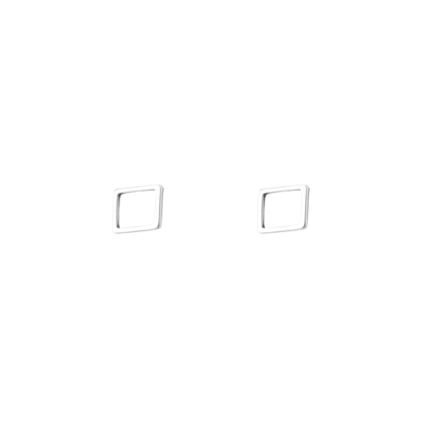 KUBI Silver Square Studs