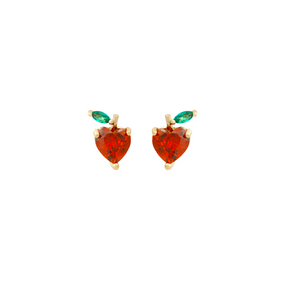 APPLE Mini Gold Crystal Studs