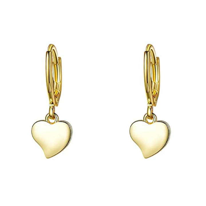 HEART Mini Gold Huggie Hoops