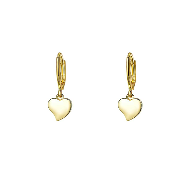 HEART Mini Gold Huggie Hoops