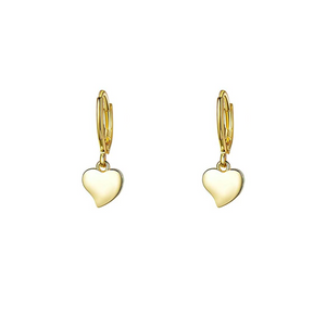 HEART Mini Gold Huggie Hoops