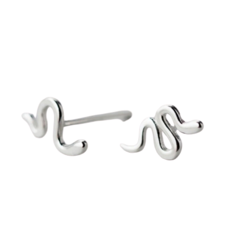 HISSY Silver Snake Studs