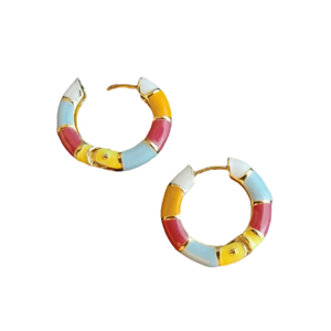 FRUTTI Enamel Huggie Hoops