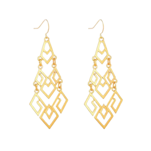 THEA 14K Goldplate Tiered Chandelier Drop Earrings