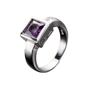 IRIS Silver Amethyst Ring