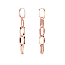 Load image into Gallery viewer, ESSEX Rose Gold Paperclip Chainlink Earrings
