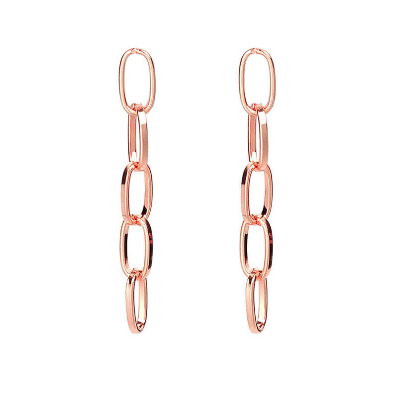 ESSEX Rose Gold Paperclip Chainlink Earrings