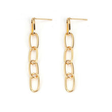 Load image into Gallery viewer, ESSEX Gold Paperclip Chainlink Earrings
