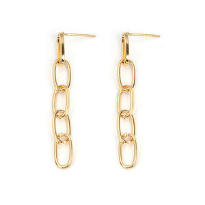 ESSEX Gold Paperclip Chainlink Earrings