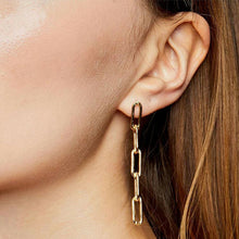 Load image into Gallery viewer, ESSEX Rose Gold Paperclip Chainlink Earrings
