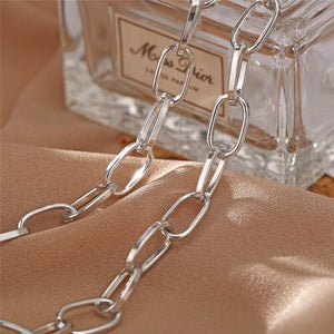 ESSEX Silver Paperclip Chainlink Choker