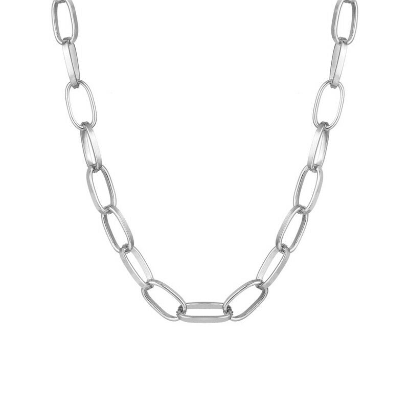 ESSEX Silver Paperclip Chainlink Choker