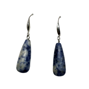 TELLA Silver Sodalite Stone Teardrops