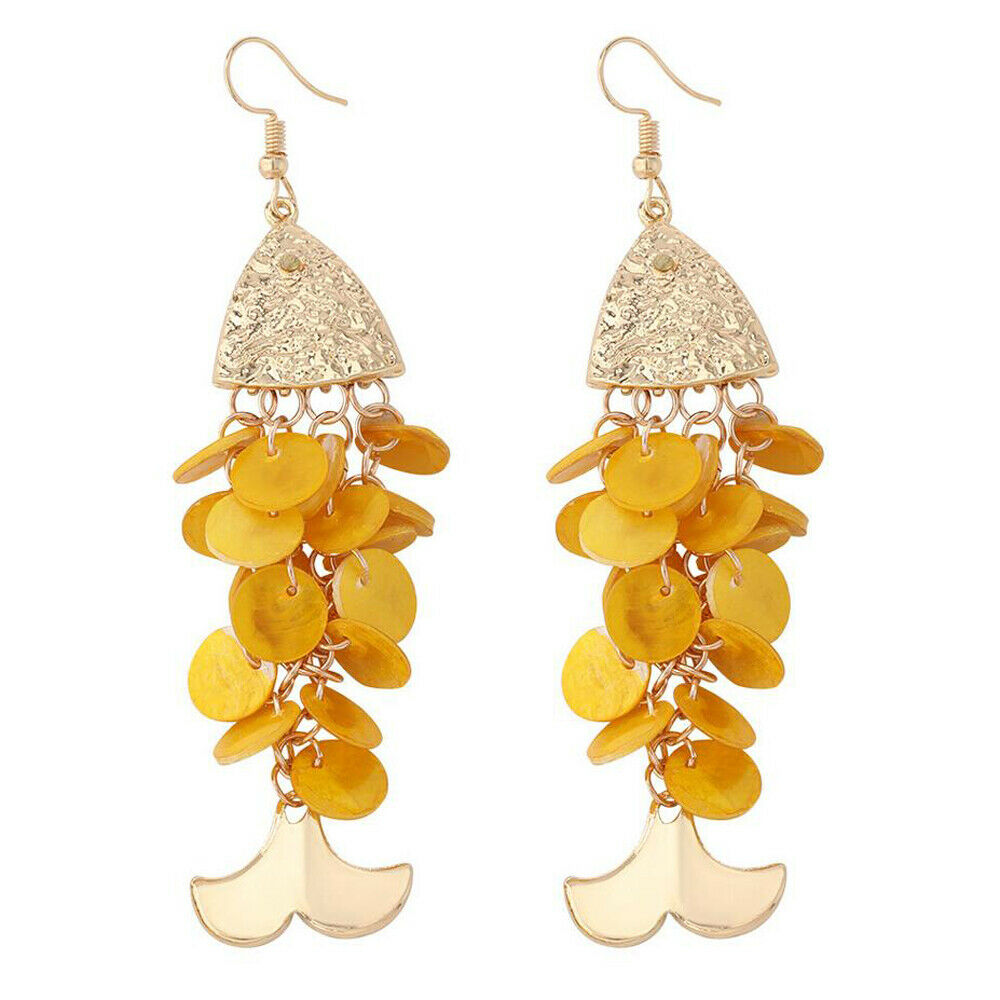 FISHER Mustard Shell Drop Earrings